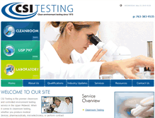 Tablet Screenshot of csitesting.com